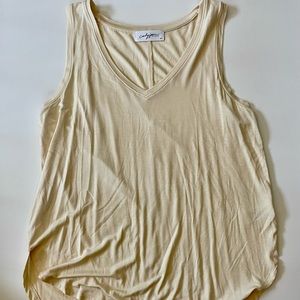 CJLA V Neck Tank Top Cream